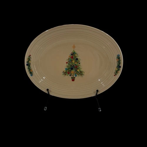 Fiesta Christmas Tree Oval Platter 8 X 11 5/8 Inch