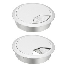 3 Inch Desk Grommet, 2Pcs Cable Grommet Wire Management Cable Hole Cover, Silver