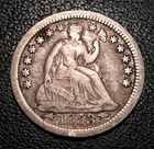 OLD US COINS 1853 O SILVER LIBERTY SEATED HALF 1/2 DIME