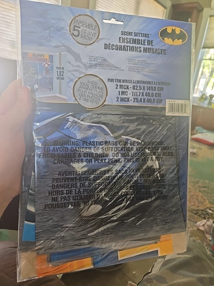 DC Batman Fiesta de Cumpleaños Escena Setters Pared Decoración Kit Gigante 5 Piezas Conjunto Joker Foto 2 de 4