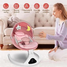 Electric Baby Swing with Remote Control - 5 Natural Motion Speeds