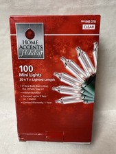 Home Accents Holiday 100 Count - Mini Lights Clear - Indoor/Outdoor 20ft7in