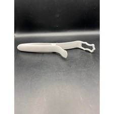 Pampered Chef White Kitchen Coating Tray Breading Tongs Plastic Utensil Gadget