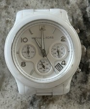 Michael Kors MK5161 Runway Ceramic White Midsize Chronograph Wristwatch 87 