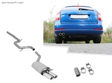 Fox Edelstahl Racinganlage (mit Soundrohr) Skoda Octavia RS 1Z 2x80mm