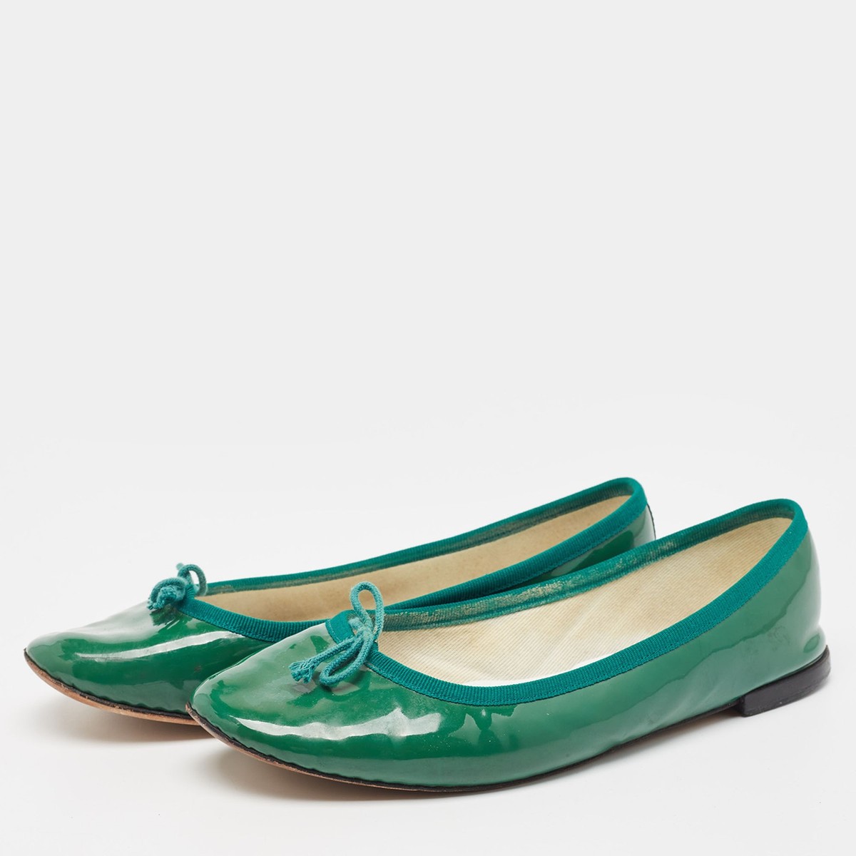 Repetto Green Patent Leather Bow Ballet Flats Size 38 | eBay