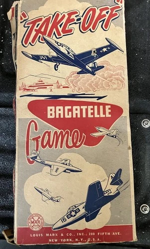 vintage Louis Marx & Co. "Take-Off" Bagatelle game