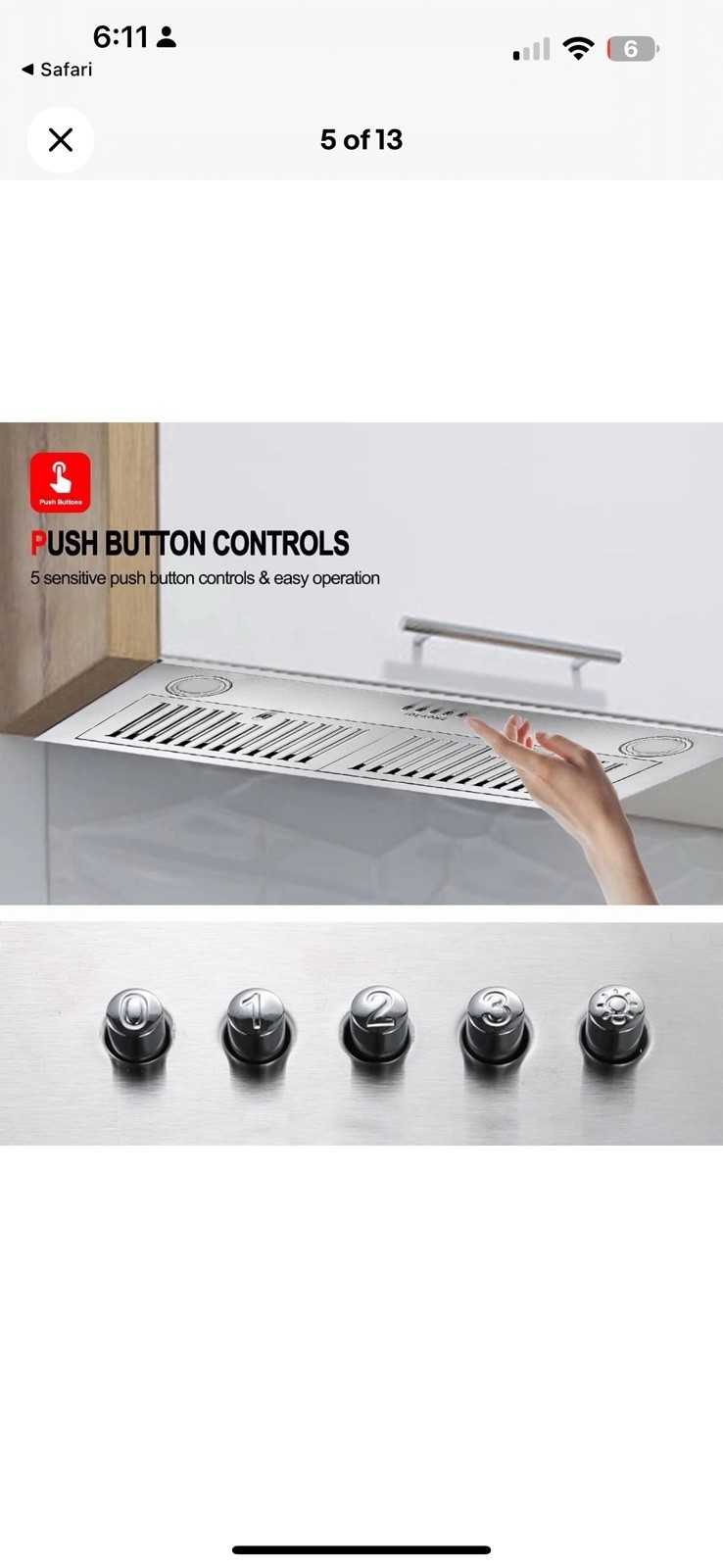 Zomagas 800CFM Built-in Range Hood 30in Insert Cook Vent Stainless Steel Filter