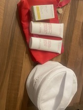 Image of Clarins Gift Set. 5 Pieces. Huile Tonic.body Scrub And Body Lotion. 2 Bags
