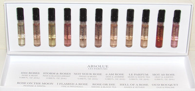 Lancome Absolue Les Parfums Collection 11 Perfume Set 2 mL Hot As Rose Hell Of A