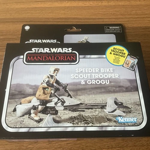 Star Wars The Vintage Collection 3 pack:  Speeder Bike Scout Trooper & Grogu