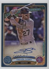 2019 Topps Gypsy Queen Indigo 72/150 Trevor Story #GQA-TS Auto 05ns