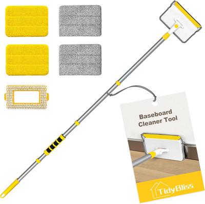 Baseboard Cleaner Tool with Handle, 55.9  Long Wall and Base Board Cleaning Mop,