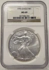 1996 SILVER EAGLE NGC MS 69