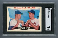 1960 Topps #160 Rival All Stars w/Mantle SGC 7 NM #6020748