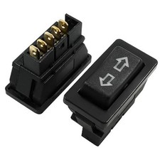 2-Pin Power Window Switch 12V 20A DPDT Momentary Rocker with Blue Indicator Ligh