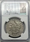 1879-O $1 Silver Morgan Dollar Coin AU 50 GSA Soft Pack Wayne Miller Signed NGC