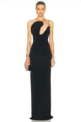 BNWT Christopher Esber Black Wave Coil Dress - Size 6 AU/2 US (RRP $1100)
