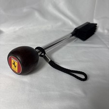 Ferrari Logo Italian Wood Handled Suit Lint Brush Vintage Prancing Horse Emblem