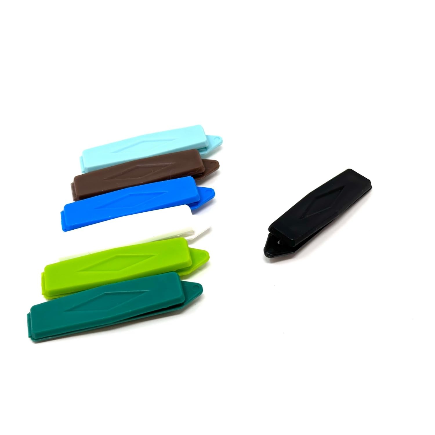 Camtiac Fermagli per Cani a Rombo - Set 7 Pezzi Verde e Blu
