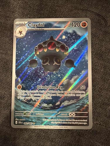 Claydol 092/086 ME04: Chaos Rising Holo New Release Pokemon TCG