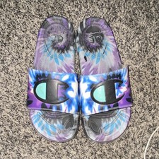 Champion IPO GLB Tie Dye Men's Slide Sandals US 9 EU 40 Logo Comfort