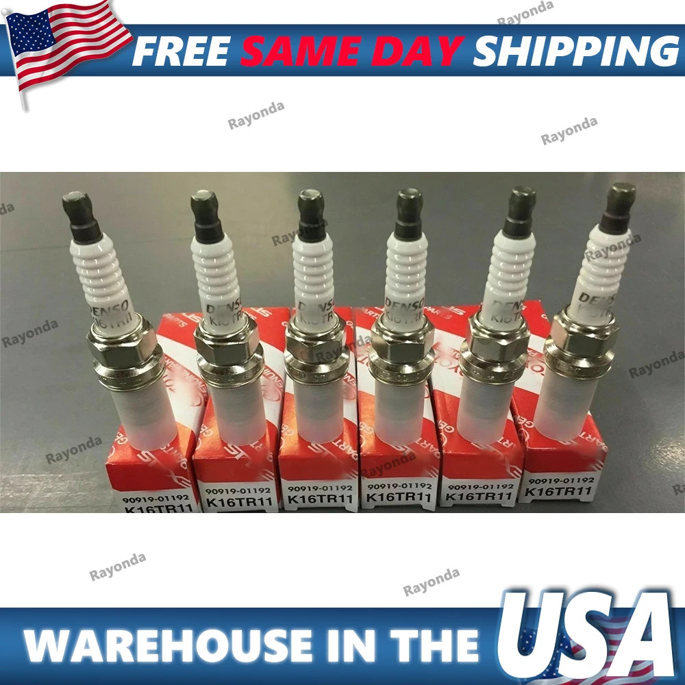 OEM 2000-04 Toyota Tundra  1995-04 Tacoma V6 3.4L Spark Plugs Set of 6