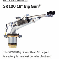 Nelson Irrigation SR100 18° Big Gun Pivot End Gun 2" FNPT 8211-098