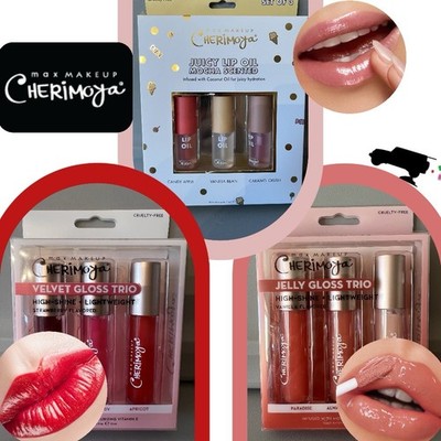  Cherimoya By Creme Shop 3 Ct Lippies~Velvet Gloss~Jelly Gloss~Juicy Lip Oil 