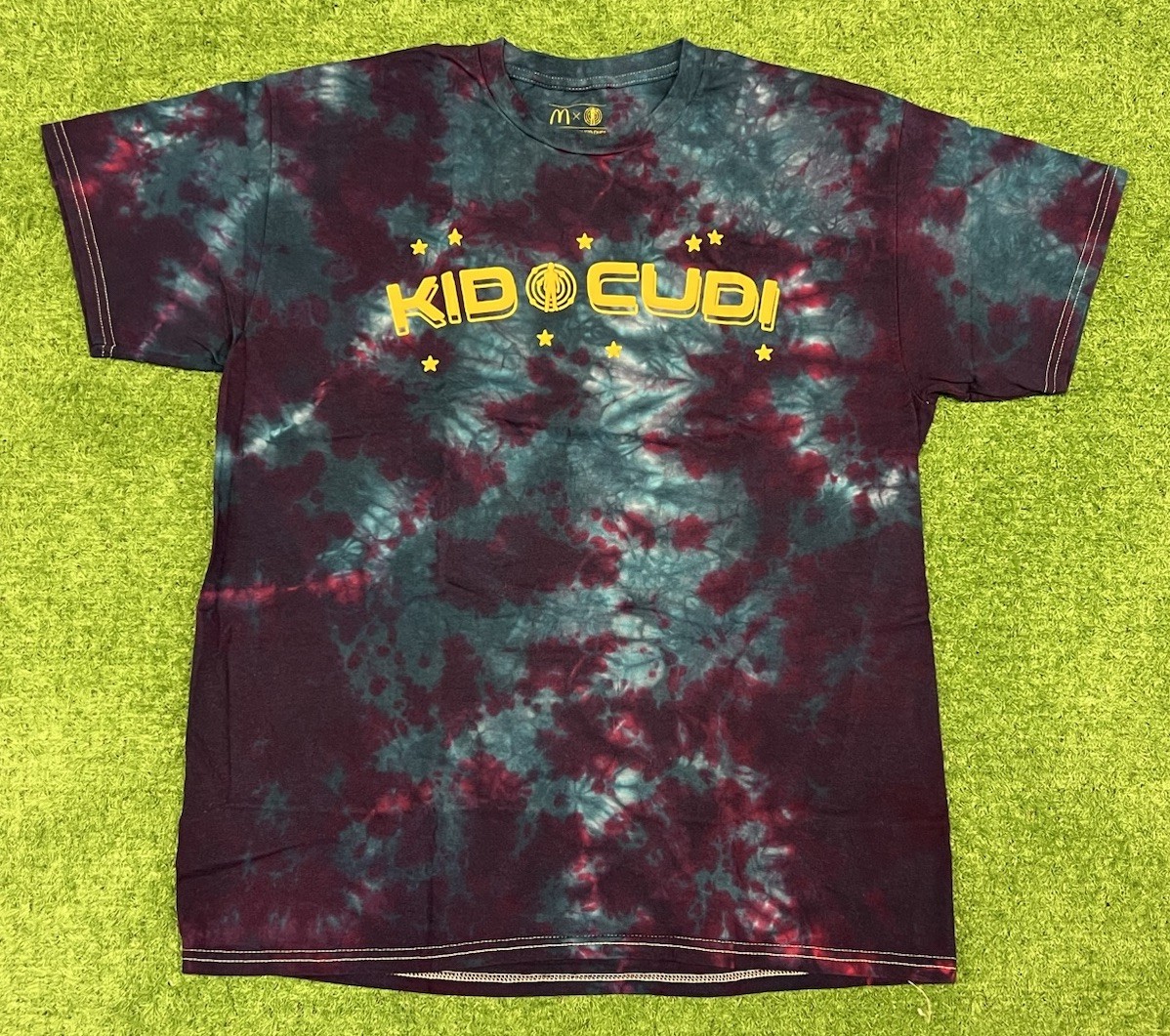 【US限定】Kid Cudi×マクドナルド タイダイTシャツ XL 希少古着 New Kid Cudi McDonald's Intergalactic Tie-Dye Shirt Size Large
