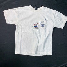 Vintage 90s WB Studios Looney Tunes Taz Golf Tee White USA Made Men M