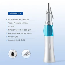 Dental Surgical Straight Handpiece 1:1 With External irrigation Pipe fit for NSK