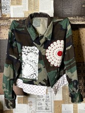 Handmade Vintage Cottagecore Camo Jacket OOAK Boho Upcycled Slow Fashion M L