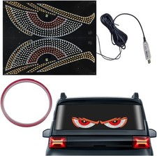 2PCS Devil Eyes for Cars LED Truck Windshield Dynamic Car Eye Lights 11.8x4.7