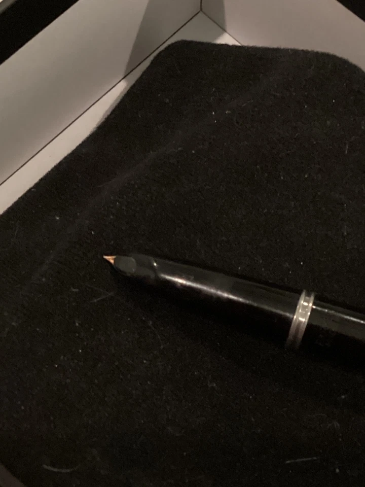 Parker 51 Vacumatic T6 plata de ley, banda de flecha, clip de oro con diamante azul Foto 3 de 4