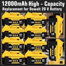 Pack 12.0AH For DeWalt 20V 20 Volt Max XR Lithium Ion Battery DCB206-2 DCB205-2