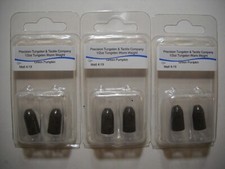 Lot of 3 PRECISION TUNGSTEN 1/2oz WORM WEIGHTS - GREEN PUMPKIN color