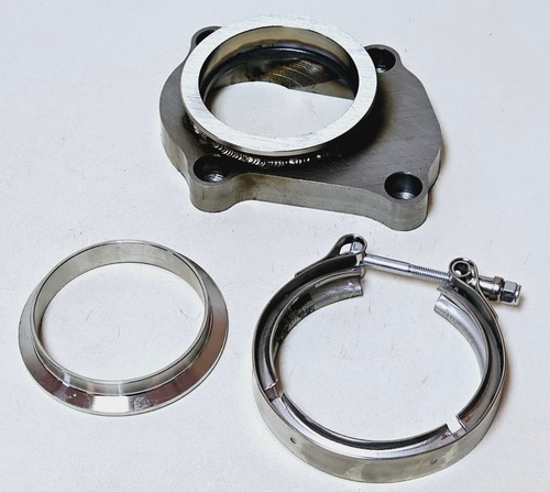 CT26 Downpipe Turbo Flange 3.0" Outlet V-band Fit Toyota Supra Kit 3.0 7MGTE MK3 - Picture 2 of 3