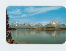 Postcard Teton Range reflected in Jackson Lake, Grand Teton National Park, WY