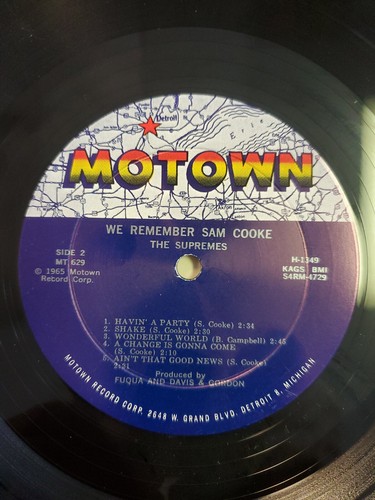 The Supremes We Remember Sam Cooke 1965 Original Motown LP Mono - Imagen 4 de 8