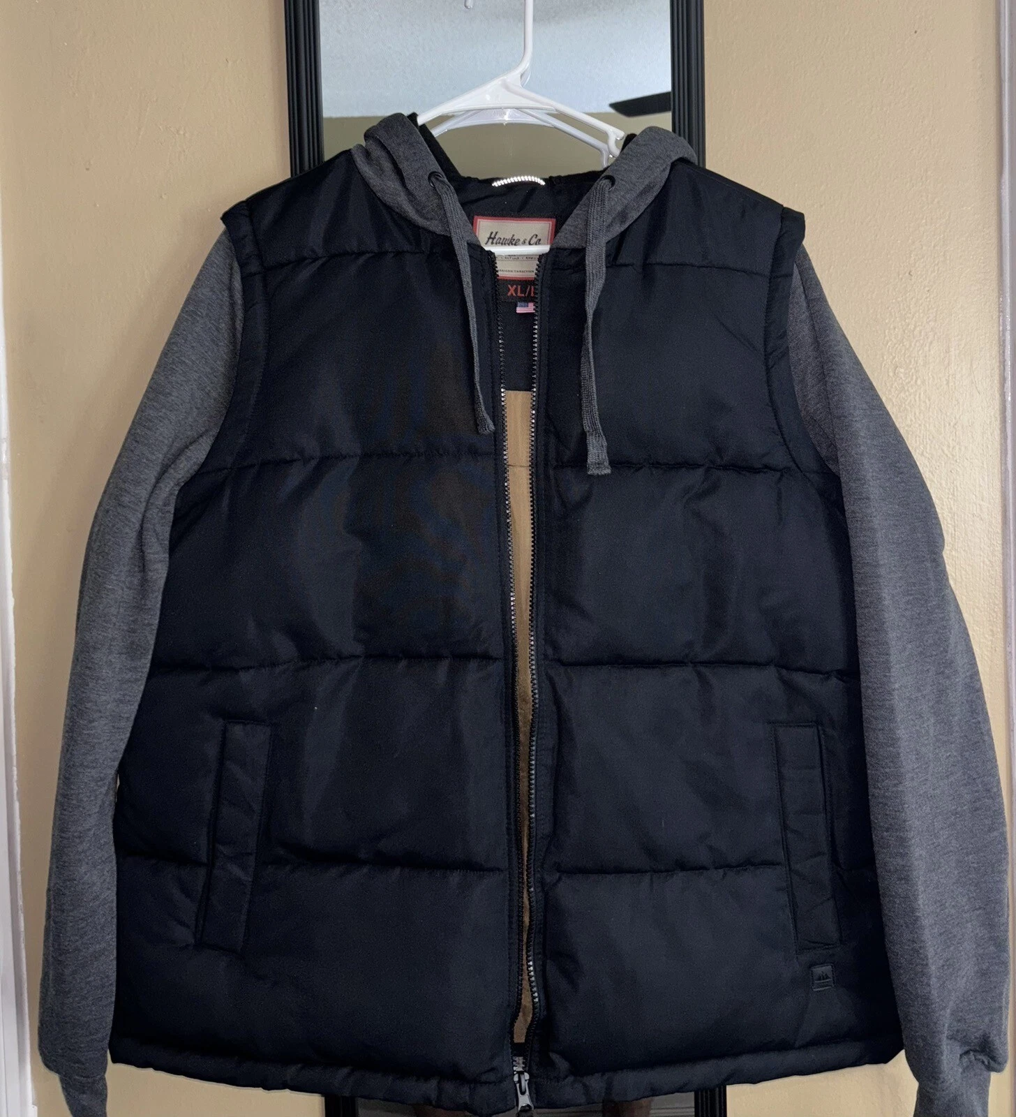 NWT MENS HAWK&CO OUTFITTER PUFFER JACKET BLACK SZ XL(MSRP125.00