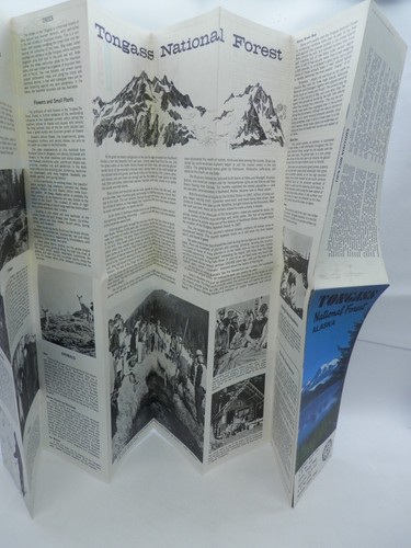 Vintage 1970's "Tongass National Park" AK Map c.1970 Alaska US Forest Service - Picture 4 of 4