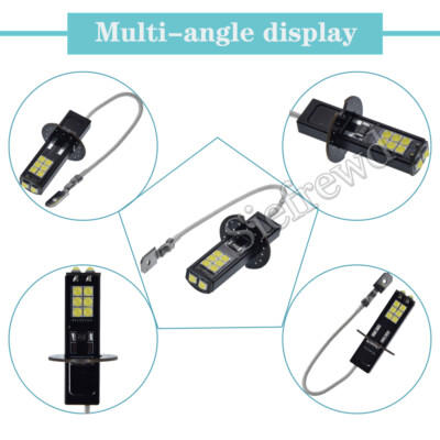 SHINYY Lampadine H3 LED 55W 12000LM, 2023 Nuovo 6500K Bianco 12V 400 - Foto 4