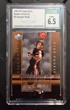 2003-04 Upper Deck Rookie Exclusives Dwyane Wade #5 RC CSG 6.5 Miami Heat