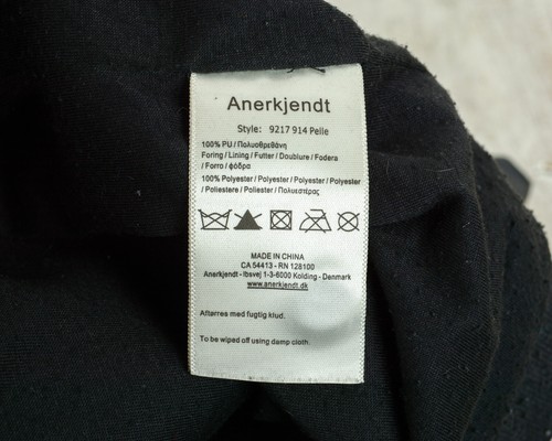 ANERKJENDT Hombres M Negro GB 40 Imitación Piel Sintética Bomber Varsity Abrigo - Imagen 3 de 5