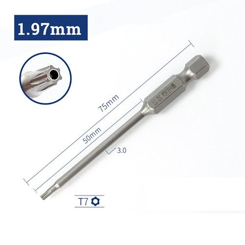Long Reach Torx Star Hex Security Bit Set Tamper Proof Screwdriver Bits 1/4" - Picture 26 of 65