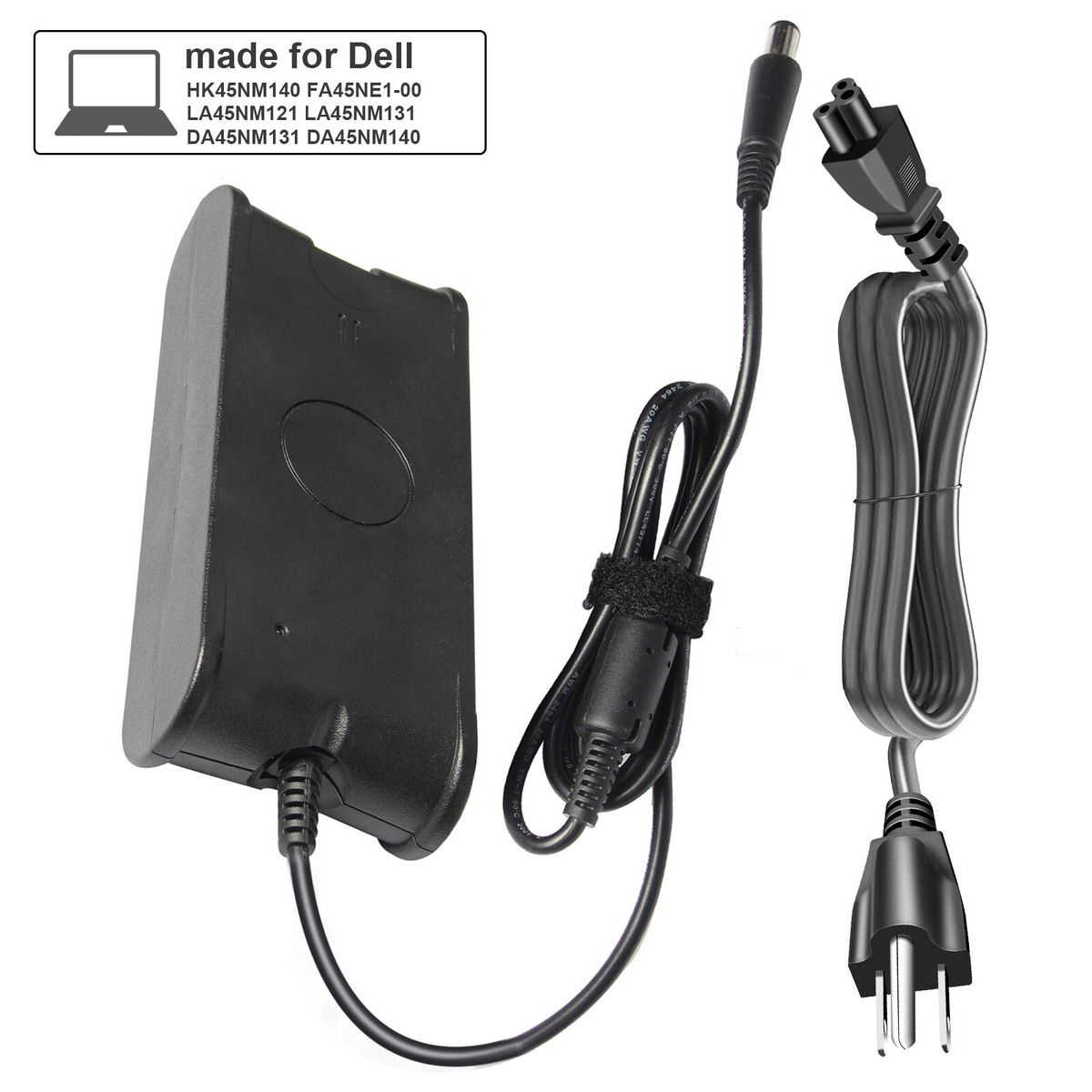 45W AC Charger For Dell Inspiron 11, 13, 14, 15, 17 3000/5000/7000 Series Laptops