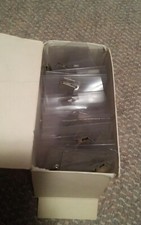 001 Lot of 34 Samsill Clear Plastic Holders Metal Clips ID, Name Tags Etc 