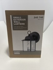 Hampton Bay 8.2  Black Outdoor Coach Wall Lantern Wet Locations Clear Glass