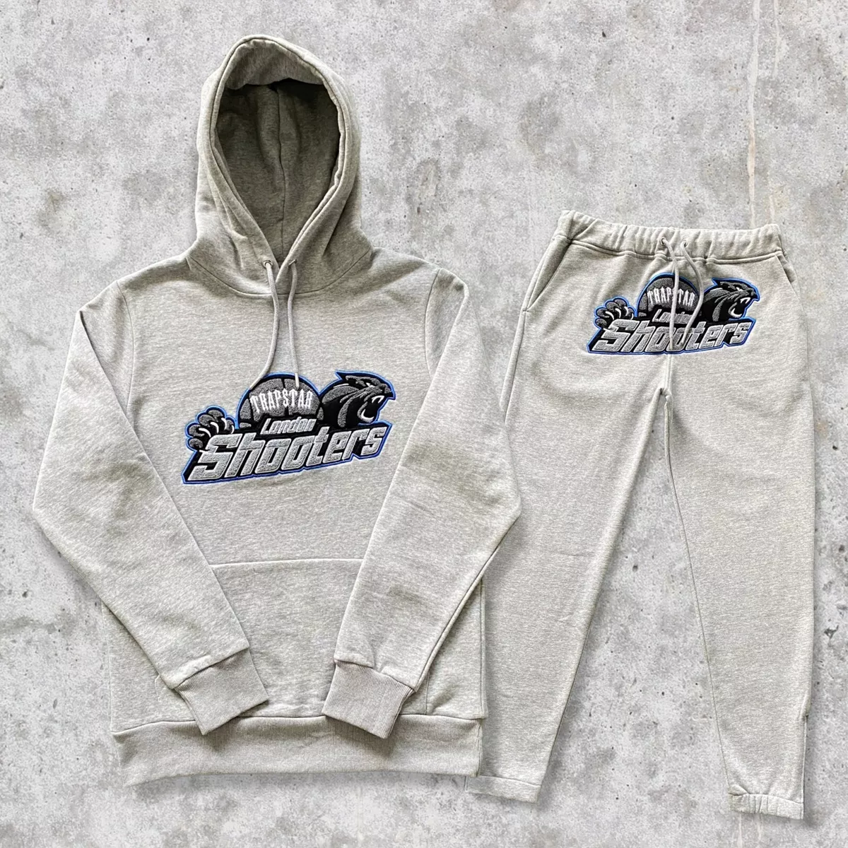Trapstar London Shooters Tracksuit - Grey/Blue - Brand New Size | eBay